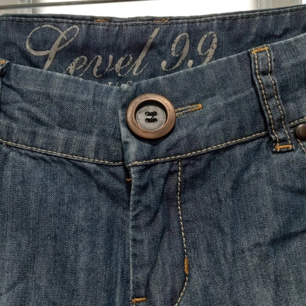 Level 99 Wide Flare Leg Jeans Women Size 27 - Picture 4 of 8